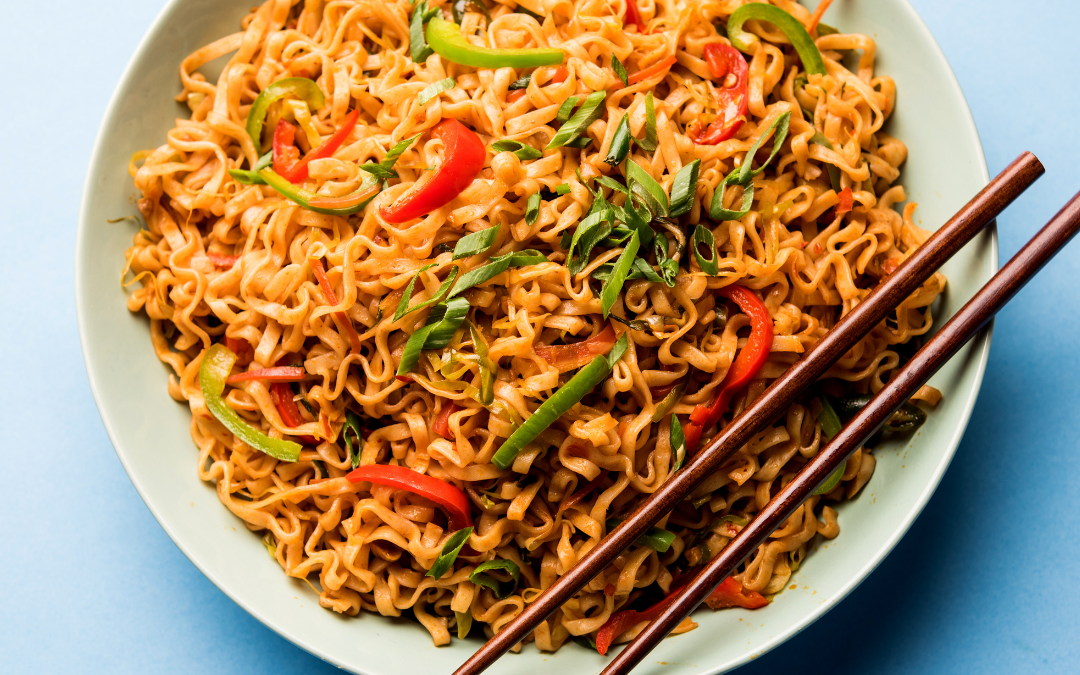 Bean Noodles with Colorful Veggies